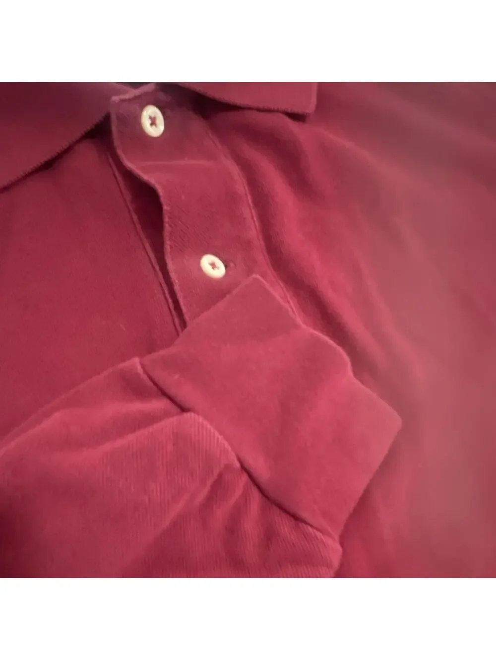 BIG TALL Polo Ralph Lauren Men's Maroon Red Cotton Long Sleeve Polo XLT $89